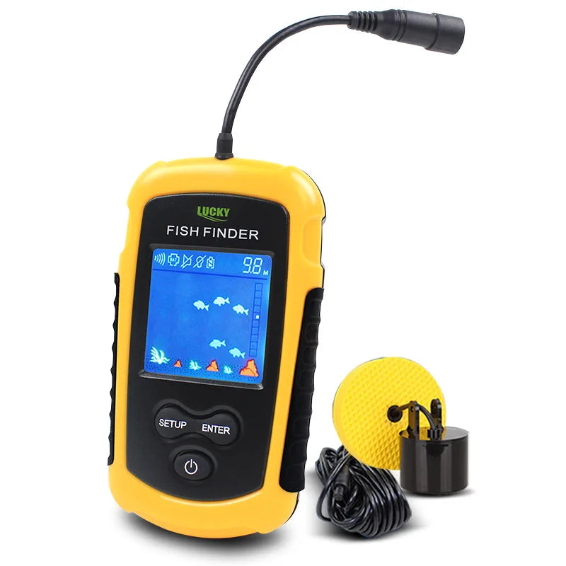 Catch More Fish, Faster – Portable Sonar Fish Finder – 100m Depth, Echo Sounder & Fish Alarm