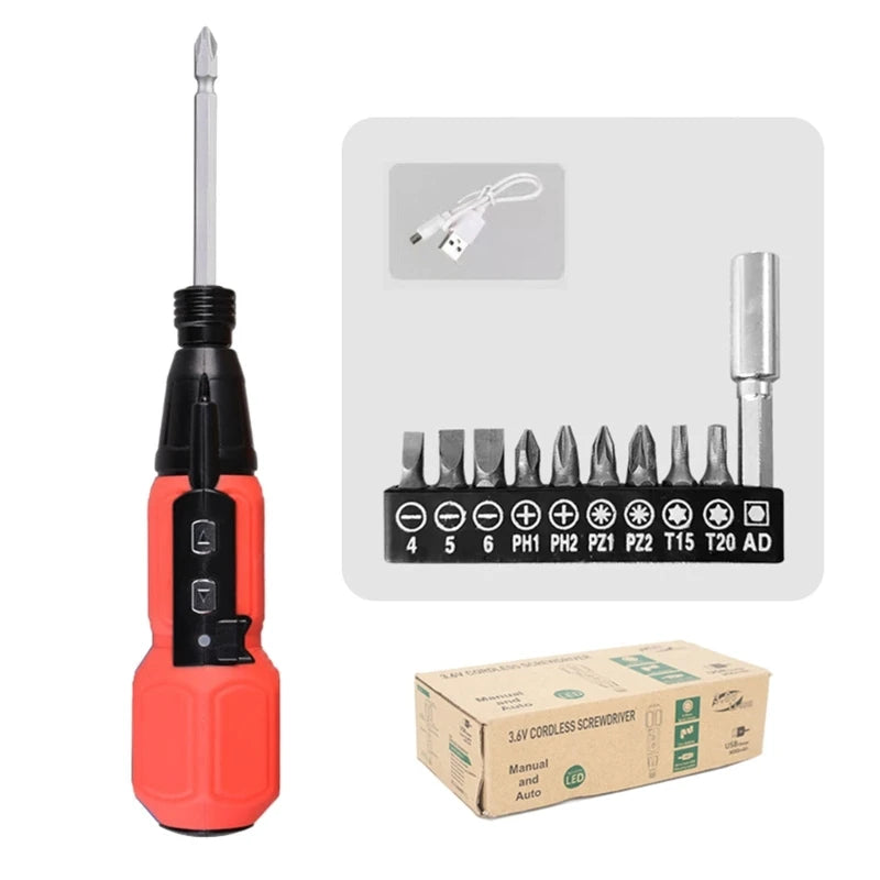 Cordless Electric Screwdriver | Rechargeable & Portable for DIY & Professional Use