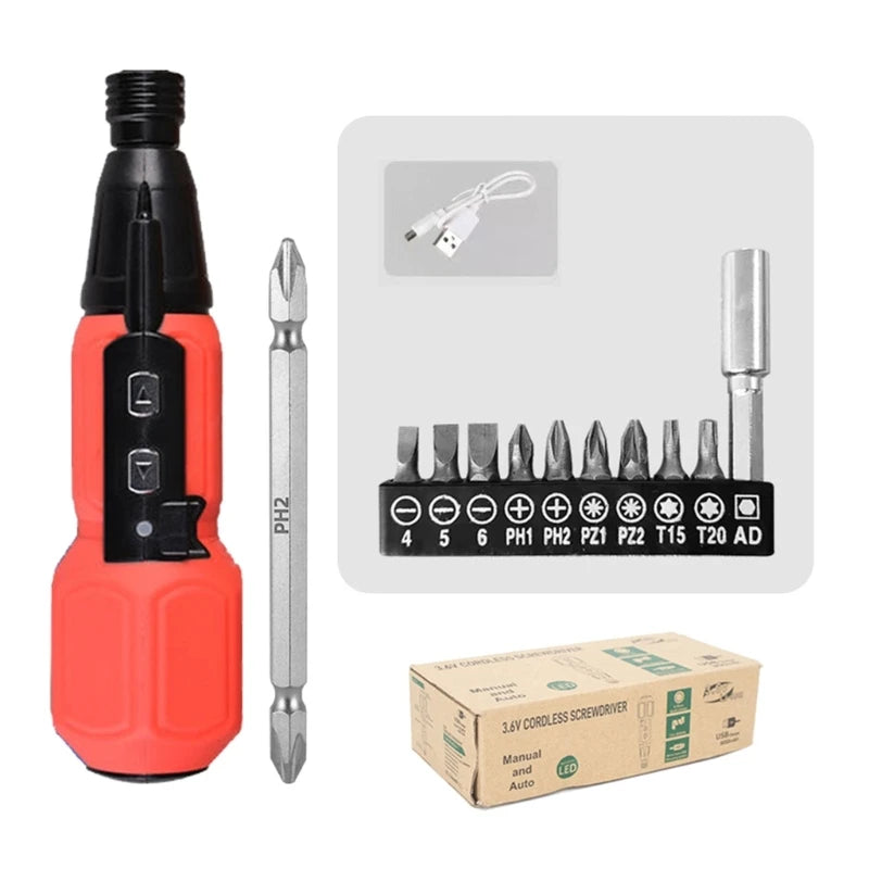 Cordless Electric Screwdriver | Rechargeable & Portable for DIY & Professional Use