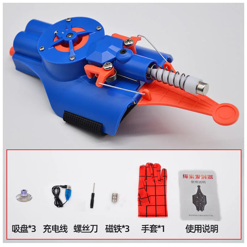 Fully Automatic Peripheral Spiderman Web Shooters Spider Silk Launcher Rope Device Cosplay Toys Props Toys Gifts