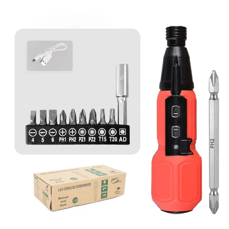 Cordless Electric Screwdriver | Rechargeable & Portable for DIY & Professional Use