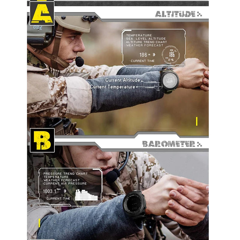 NORTH EDGE Apache 3 – Rugged Outdoor Digital Sports Watch